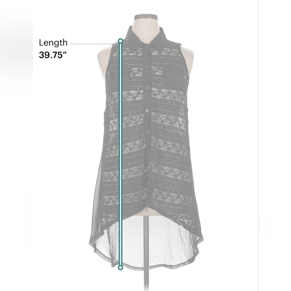Torrid Black Lace High/Low Tunic - Picture 5 of 8